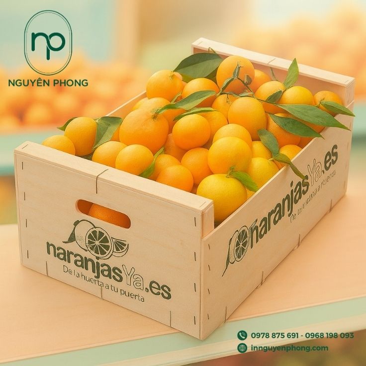Xưởng in thùng carton đựng quýt giá rẻ, chất lượng vượt mong đợi